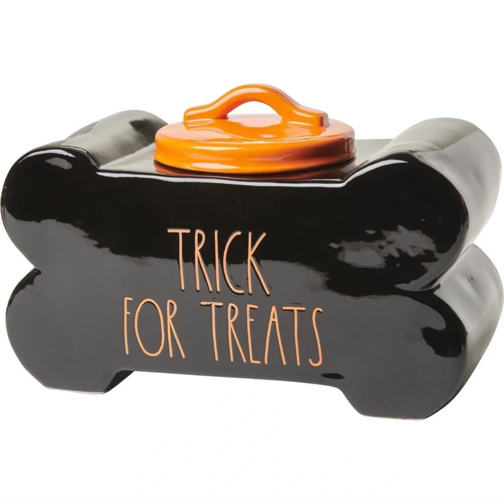 RAE DUNN 🐾 NEW! “Trick For Treats” Ceramic Pet Treat Container